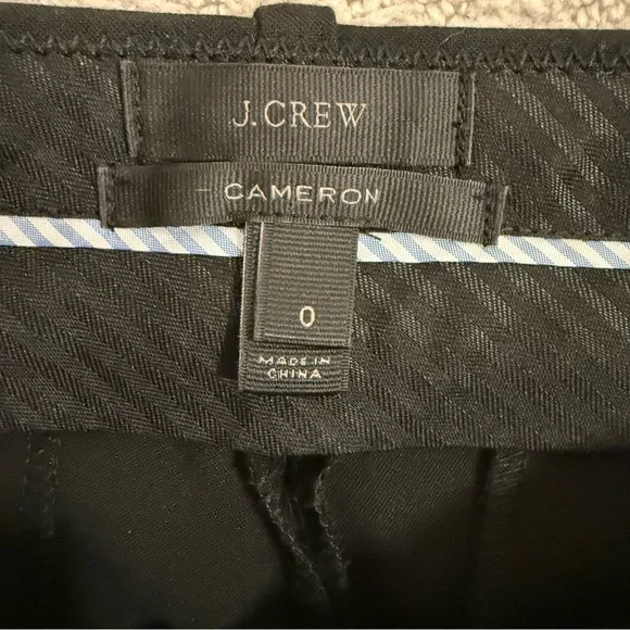 J.Crew Cameron Pant Four-Season Stretch Black Size 0 Slim Trousers - Picture 5 of 7